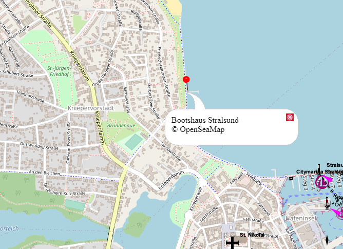 Bootshaus Stralsund Karte